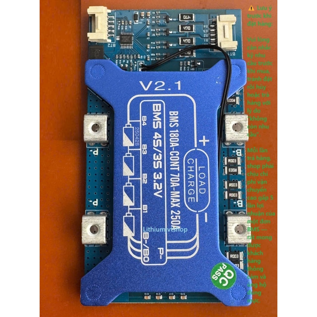 Mạch Quản Lý Pin Hệ 4S LiFePO4 180A /300A + Cân Bằng Chủ Động 5.5A – Giải Pháp Tối Ưu Cho Lưu Trữ, Đ