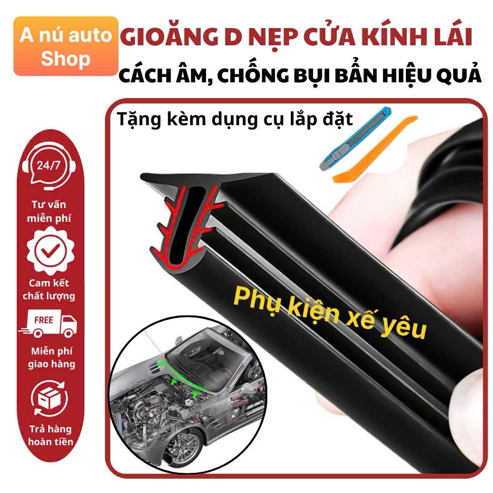 Gioăng Cao Su Chữ T Gắn Chân Kính Chắn Gió