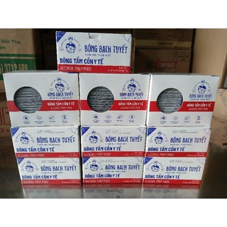 BÔNG TẨM CỒN ( HỘP 100 MIẾNG)