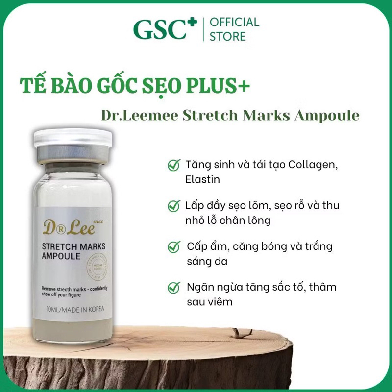 Tế bào gốc sẹo GSC+ ,DR.Lee làm đầy sẹo lõm, rỗ, tái tạo, phục hồi da, se khít lỗ chân lông, kiềm dầ