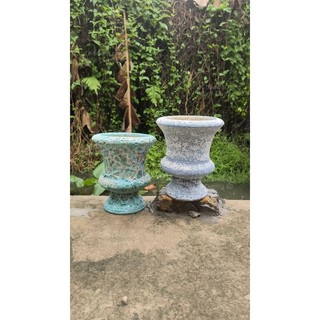 Chậu đất nung - chậu cúp men sôi