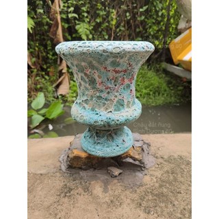 Chậu đất nung - chậu cúp men sôi