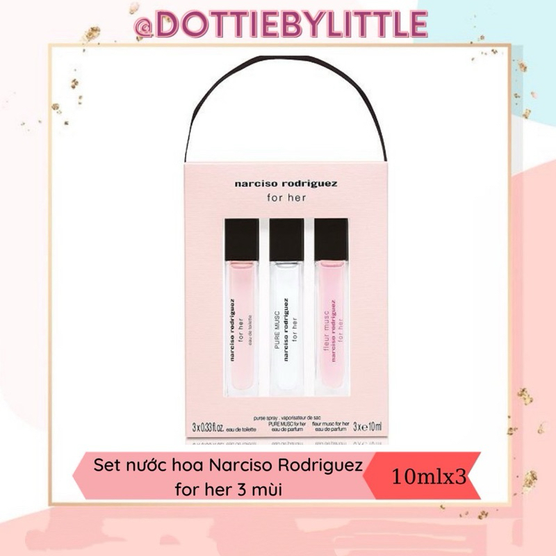 [BILL US] Set nước hoa Narciso Rodriguez for her mini 3 mùi