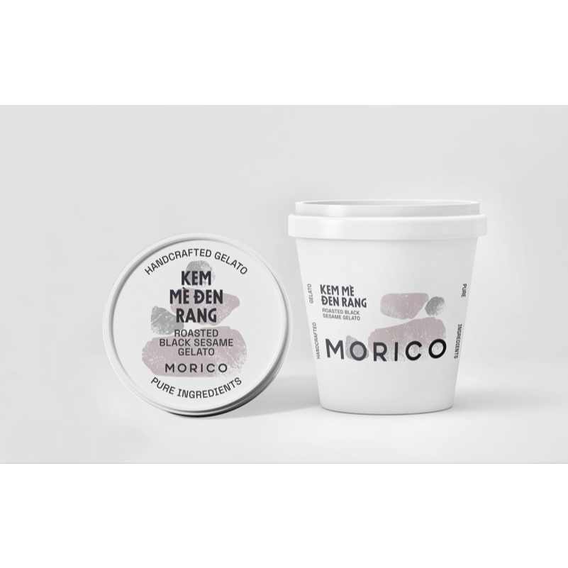 BASIC. Roasted Black Sesame (Kem gelato Mè đen)