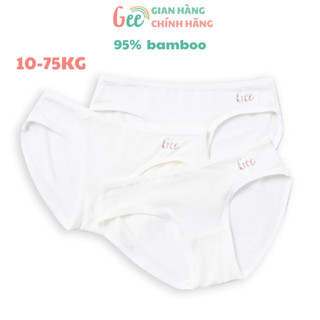  Set 3 quần lót TAM GIÁC TRẮNG mặc áo dài vải sợi tre Gee quần chip mềm mịn thấm hút co giãn mát lạnh 
