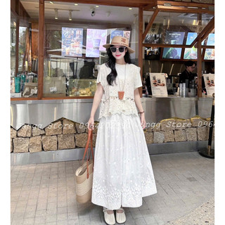 Áo len móc chocker cổ đi biển