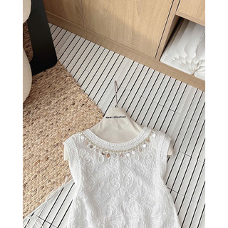 Áo len móc chocker cổ đi biển