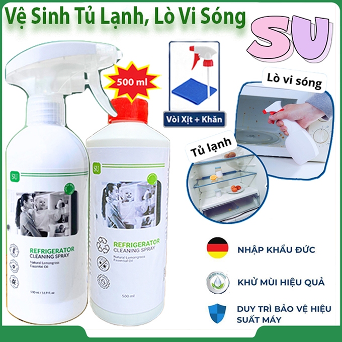 Xịt Vệ Sinh Tủ Lạnh, Lò Vi Sóng SU X5 CLEAN 500ml Vệ Sinh Khử Mùi Khử Khuẩn Hiệu Quả - Công Nghệ Nan