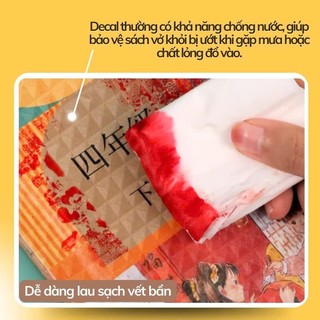 [Set 10 Tờ] Đề Can Bọc Sách Vở Cho Bé – Giấy Bọc Dán Sẵn, Chống Thấm Nước, Họa Tiết Dễ Thương, Bền Đẹp