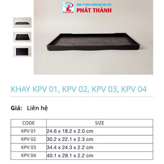  Khay nhựa đen giả vân gỗ cao cấp Fataco chống trơn trượt decor đựng thức ăn sang trong tiện lợi 