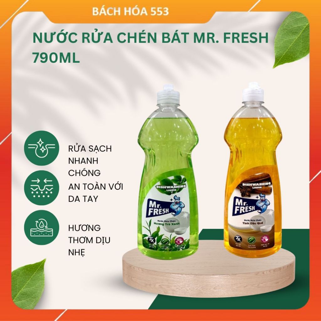 Nước Rửa Chén Bát Mr. Fresh 790ML