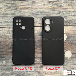 Ốp lưng Xiaomi Poco C71/ Poco C40 loại dẻo đen bảo vệ cam cao cấp, bền đẹp