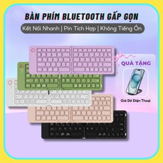 Bàn phím Bluetooth gấp gọn B023 kết nối không dây điện thoại, máy tính bảng, laptop có thể sạc lại