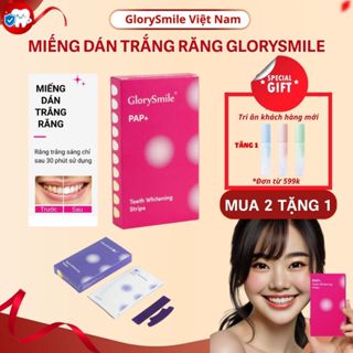 Miếng dán trắng răng GLORY SMILE làm trắng răng tại nhà, dán trắng răng an toàn, không ê buốt , không bào mòn
