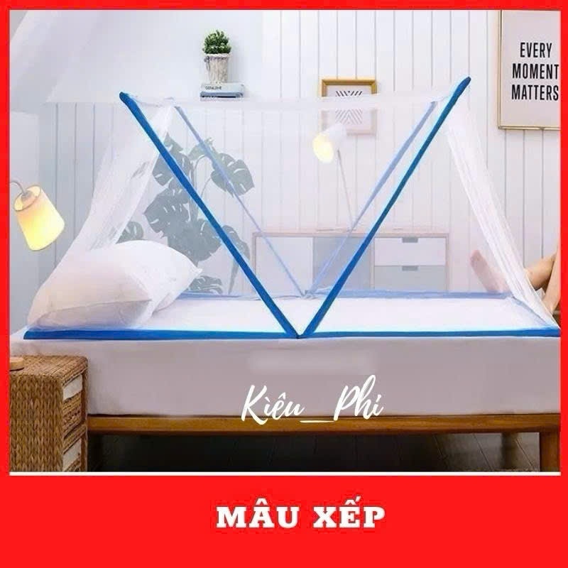 Màn xếp, màn chụp tự bung, mùng ngủ chống muỗi tự bung cao cấp1m, 1m2, 1m4,1m5, 1m6, 1m8