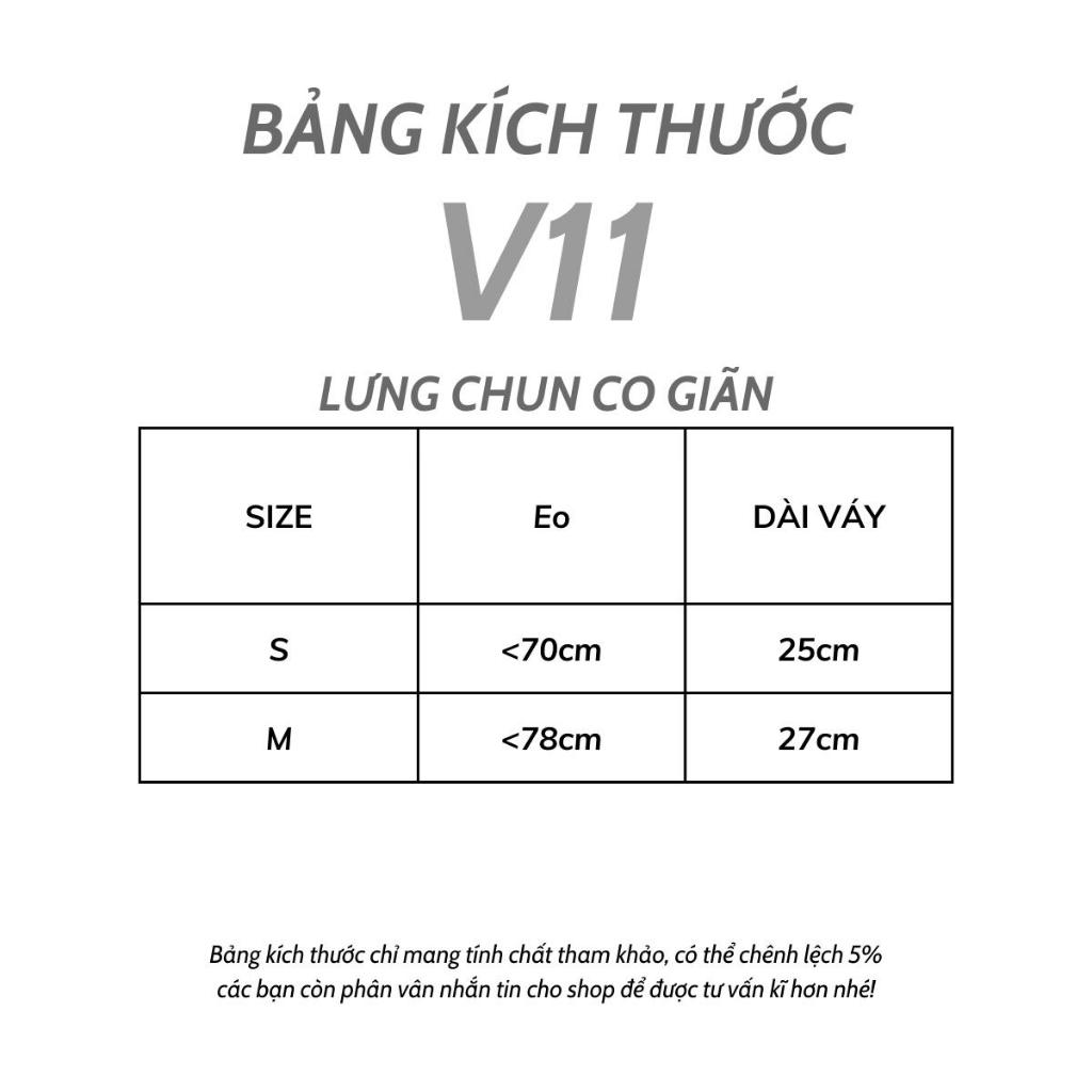 V11 - Chân Váy Ngắn  Xoè Mini Skirt Một Tầng Voan Lưng Chun Buộc Dây | BigBuy360 - bigbuy360.vn