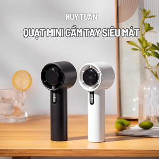  Quạt cầm tay mini tích điện siêu hot 2025 Pin trâu 3000mAH dùng 5-8 tiếng Tặng kèm dây sạc nhanh và dây treo 