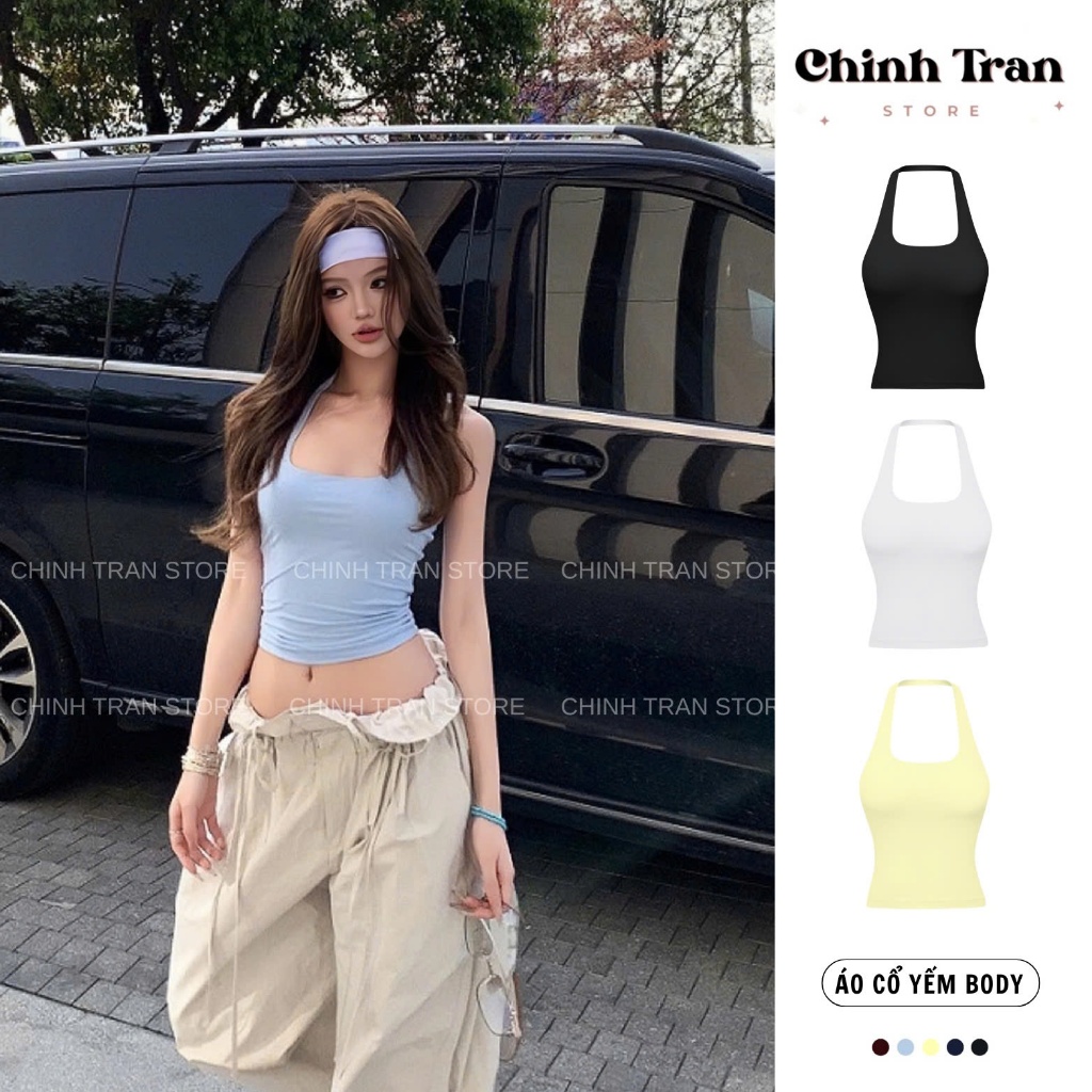 [TẶNG KÈM BĂNG ĐÔ] Áo Cổ Yếm Ôm Body Quyến Rũ Năng Động Nhiều Màu - Chinh Trần Store | BigBuy360 - bigbuy360.vn