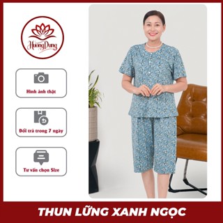 Bộ Đồ Lửng Trung Niên Thun COTTON LẠNH Hương Dung, Đồ Bộ Nữ Mặc Nhà Cho Bà, Tặng Mẹ TOP 2025