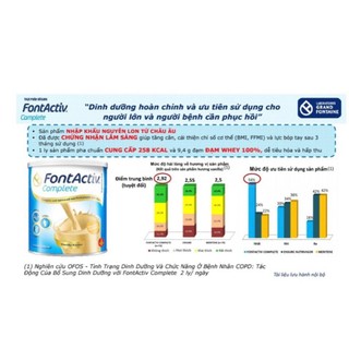 Sữa bột FONTACTIV COMPLETE 800G ( Bổ sung dinh dưỡng )