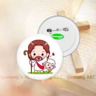 Combo 10 Huy hiệu cài áo Chúa Giêsu Chibi Dễ thương Quà tặng Công giáo - HH-CHUA (có mix ngẫu nhiên)