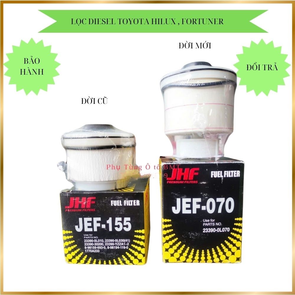 Lọc nhiên liệu (Lọc dầu), Toyota Fortuner, Hilux, Innova 2015 trở lên, mã lọc 23390-0L070