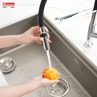 Vòi rửa bát thân mềm Konox Tema hợp kim đồng mạ PVD 3 màu - Bảo hành 5 năm