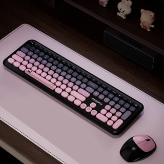 Combo bàn phím và chuột không dây 666 thiết kế hiện đại đa dạng màu sắc kết nối bằng chip USB 2.4GHz