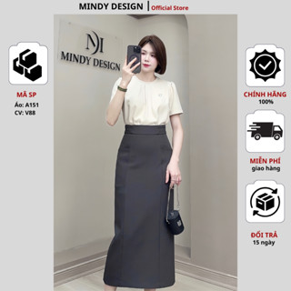 V88 - Chân váy bút chì cạp cao tôn dáng thiết kế cao cấp MindyDesign