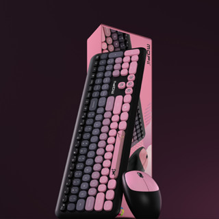 Bộ bàn phím và chuột 666PRO kết nối không dây bằng chip USB 2.4G họa tiết thỏ