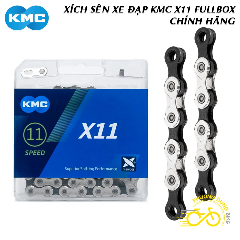 Xích sên xe đạp KMC X11  118L 11 Speed - Fullbox Chính Hãng