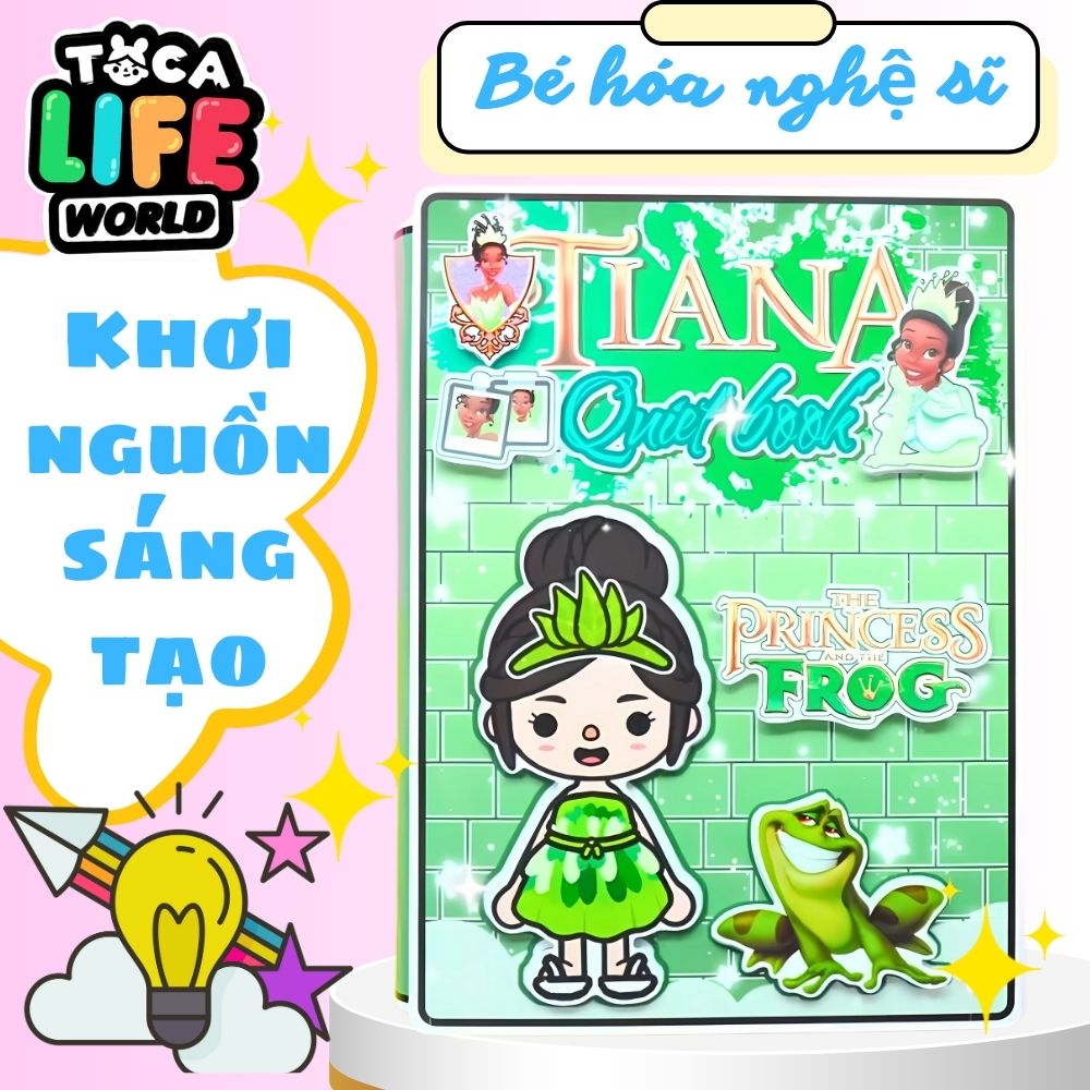 Set DIY thủ công Ngôi nhà của bé Princess Tiana Quiet Book