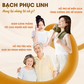 Bạch phục linh 500g, bạch linh phiến, trắng, khô, sạch - Lãn Ông