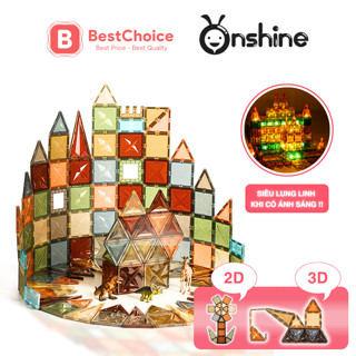 Bộ Đồ Chơi Nam Châm Ánh Sáng BESTCHOICE Lắp Ghép 100 Chi Tiết ONSHINE Magnetic