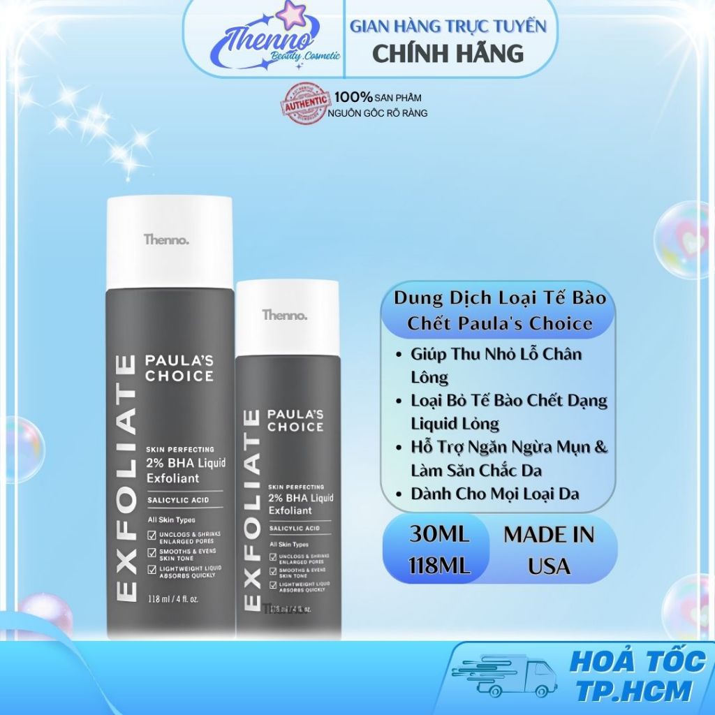 Dung Dịch Loại Bỏ Tế Bào Chết Paula's Choice 2% BHA Liquid Exfoliant 30ml