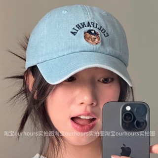 Mũ lưỡi trai bóng chày unisex thêu gấu thuỷ thủ vải cotton cao cấp, nón lưỡi trai thời trang