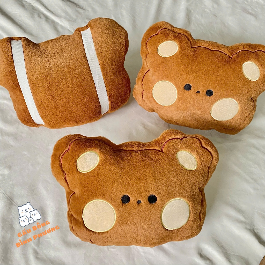 Gối đi xe máy cho bé hình gấu nâu dễ thương - Gối đi xe máy chống va đập đầu cho bé hình gấu cute