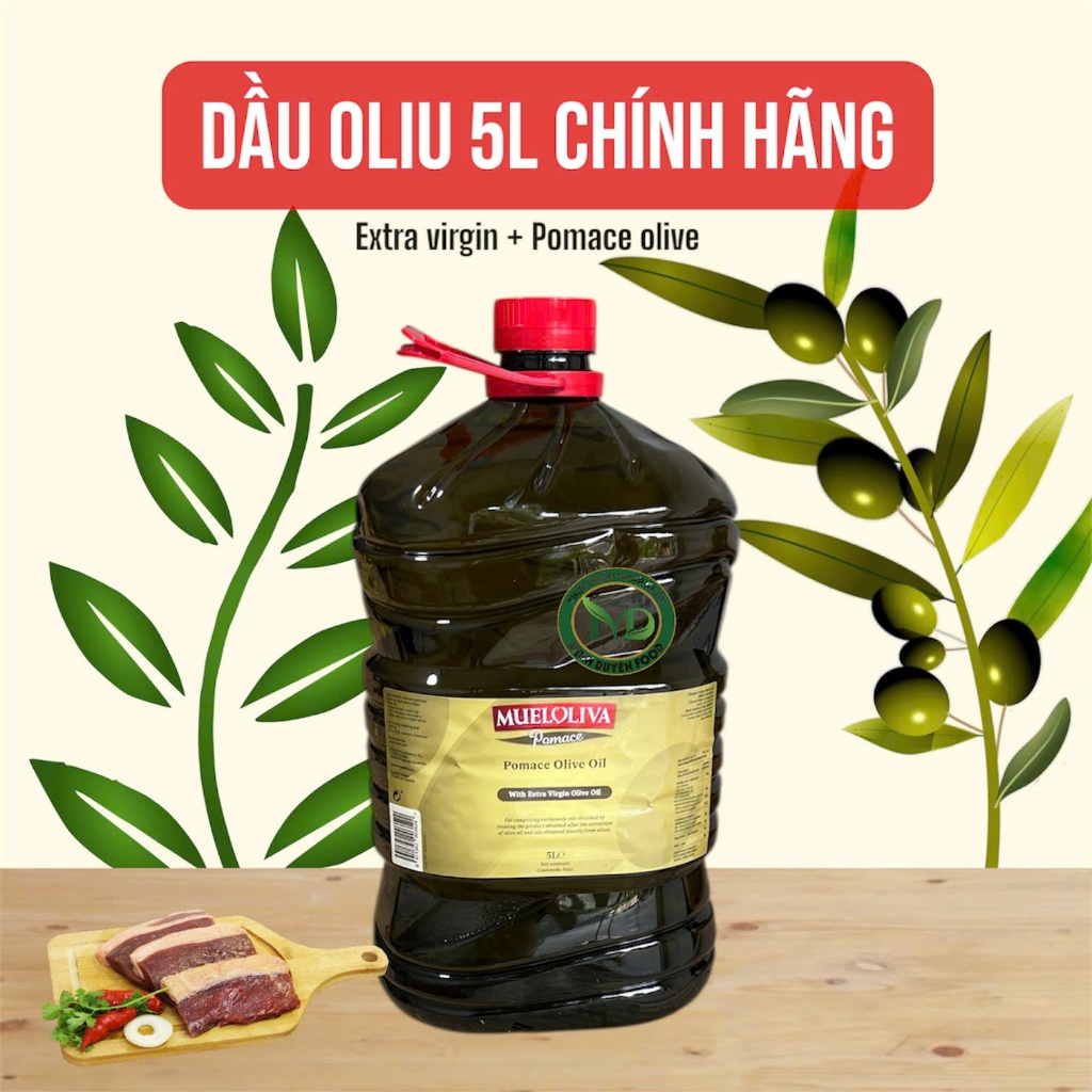 Dầu oliu chiên xào rán nấu ăn Oliu Pomace (5Lit)