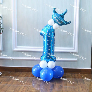 Bóng số 1 (size 36cm) & (size 70cm) trang trí sinh nhật, thôi nôi, đầy tháng, party, sự kiện, kỉ niệm…