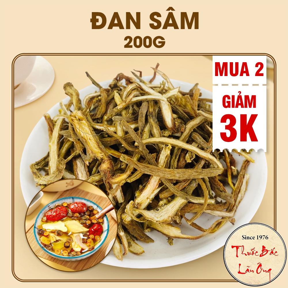 Đan sâm 200g, đơn sâm thái phiến, miếng to, sạch đẹp - Lãn Ông