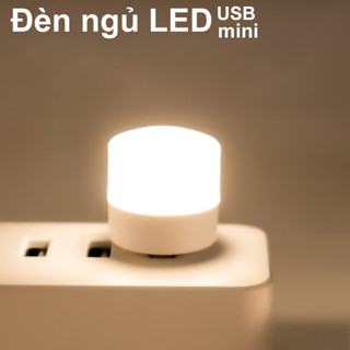 Đèn Ngủ LED USB Mini Đèn Led Nhỏ Đọc Sách Bóng Hình Tròn Cắm USB Trang Trí 5V 1W