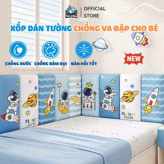 Miếng Xốp Dán Tường Cao Cấp Chống Va Đập Cho Bé, Tấm Xốp Dán Tường Hình Hoạt Hình 3D Trang Trí Phòng Ngủ