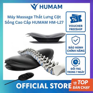 Máy Massage Thắt Lưng Cột Sống HUMAM HM-L27 | Túi Khí Kéo Giãn | Nhiệt Trị Liệu 3 Mức | Massage Rung Tự Động