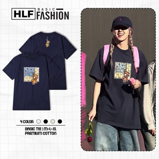 Áo thun nữ form rộng Rose Blackpink, áo phông nữ girl phố HLFashion