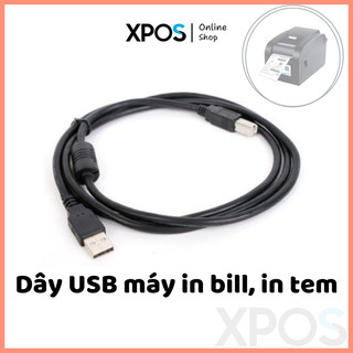 Dây USB Máy In Bill, Máy In Tem Kết Nối Máy Tính - Chuyên Dụng - Mới 100% - BH 12 Tháng - Dài 1.5m