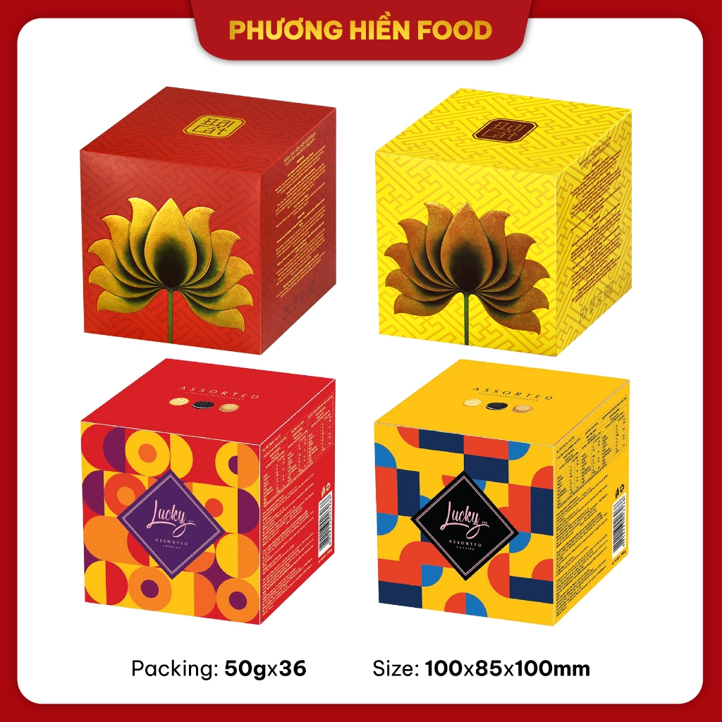 [Vfoods] Bánh quy hỗn hợp LuckySun hiệu Vfoods 50g hộp giấy