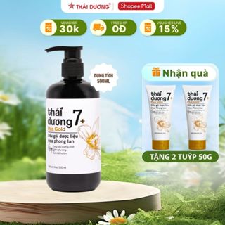 [Live] Dầu gội dược liệu Thái Dương 7 Plus Gold 500ml dành cho tóc khô xơ, hư tổn tặng dầu gội Thái Dương 7 Plus 50ml