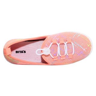 Giày vải bé gái Bita's GVBG.103 (Xanh biển + Navy+ Cam san hô)