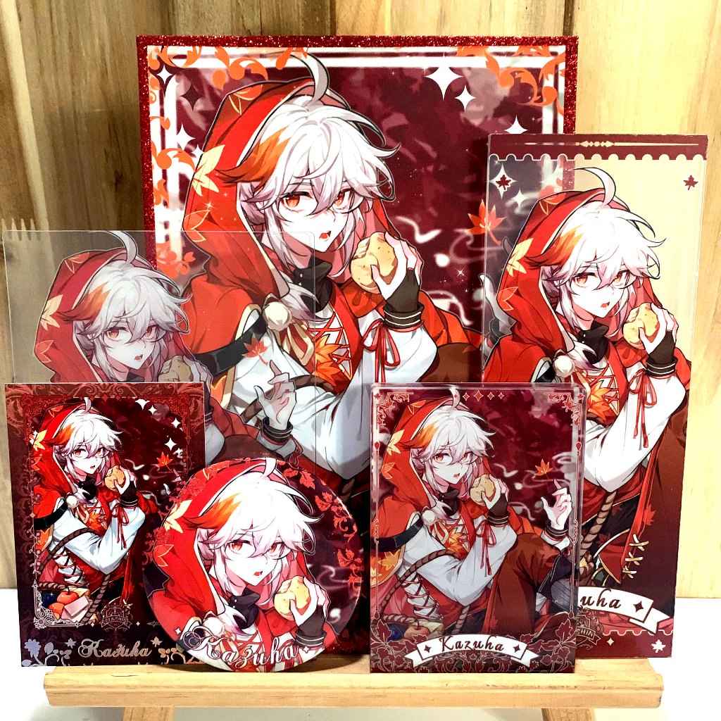 Set đồ fangoods artist Truyện Cổ Tích Kaedehara Kazuha Genshin Impact shikishi card trong huy hiệu p