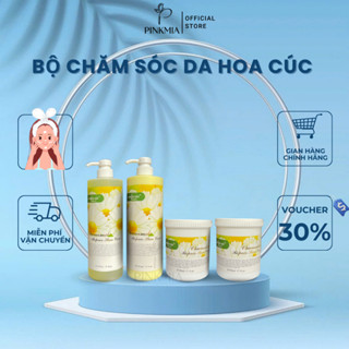 Kem Massage Da Mặt, Tẩy Da Chết, Sữa Rửa Mặt Và Nước Hoa Hồng Hoa Cúc Pinkmia